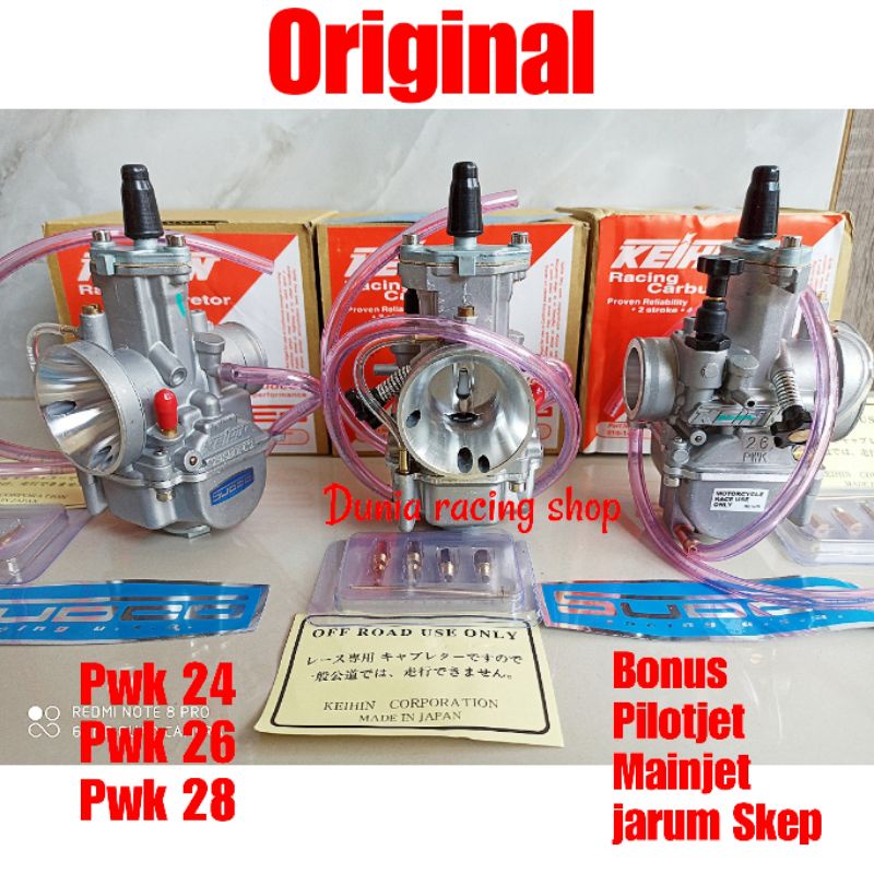 Ktnk Carbu Karburator PWK Keihin Sudco PWK 24 26 28 30 32 Bonus Pilotjet Mainjet Jarum Skep Spuyer O