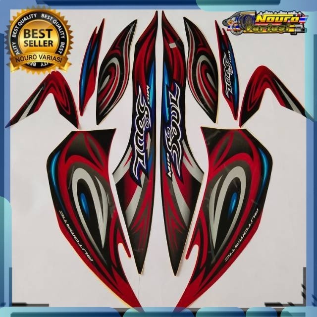 Stiker striping yamaha mio soul 2008 2009 merah bagus