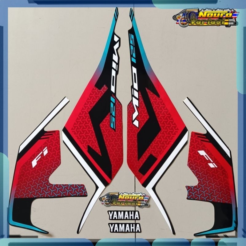 Stiker Striping Yamaha Mio m3 125 mio125 2022 hitam merah  standar bagus