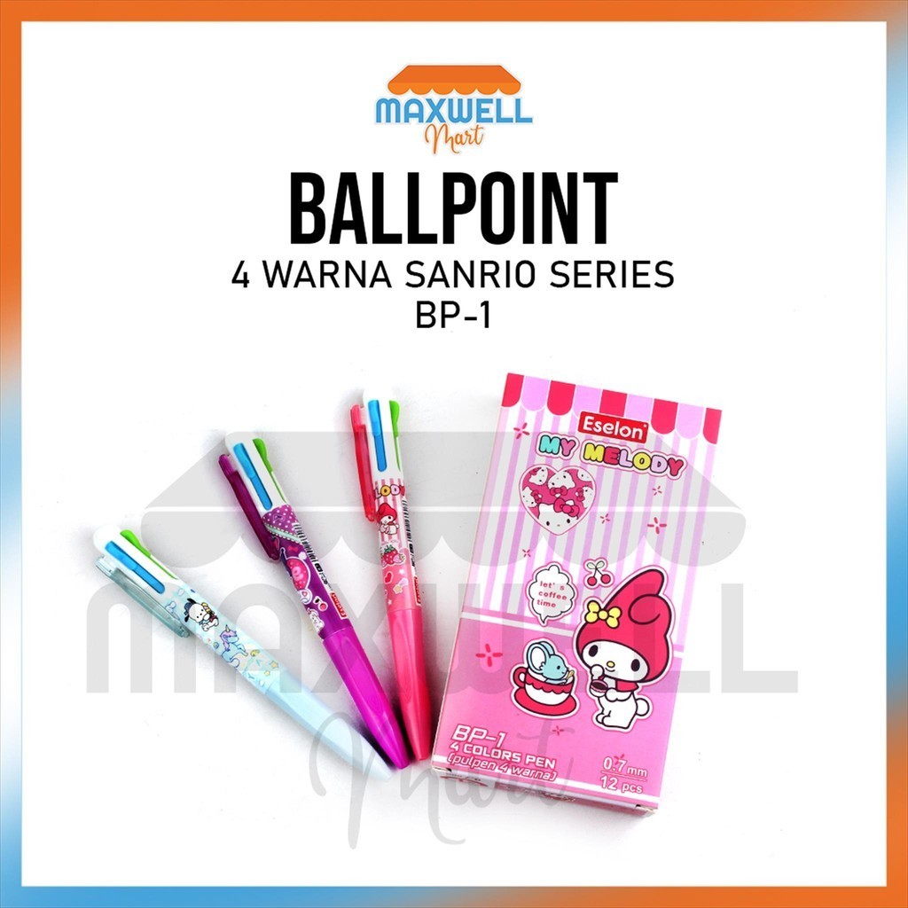 

[MaxMart]1buah Pulpen Cetek 4 warna SANRIO BP-1 / Pulpen Cetek 4 Warna BP-1