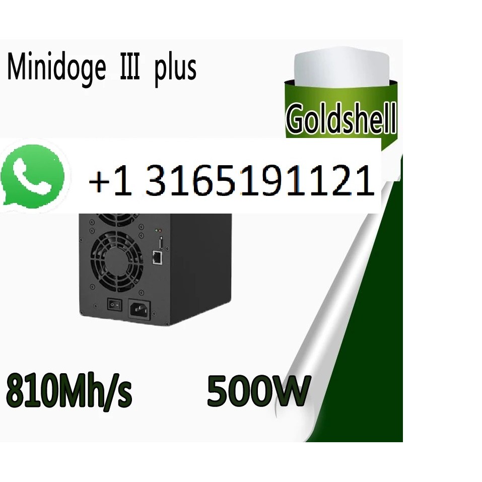 P. BUY 10 GET 6 FREE Goldshell Mini-DOGE III Plus LTC&Doge Coin Miner 810MH/S 500W Dogecoin Miner LT