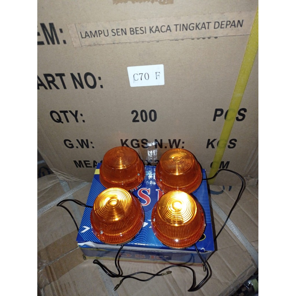 Lampu Riting Reting C70 Depan Lampu Sein Tingkat Sen Depan Besi Tingkat Chrome Crom Honda C70 OSK 46