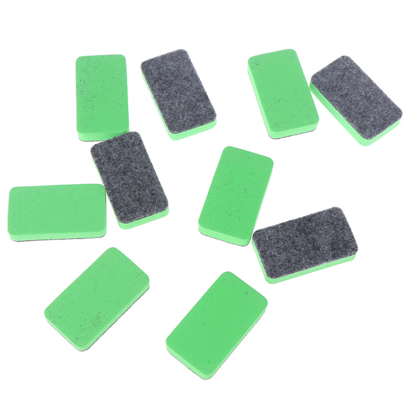 

HOT 10pcs Mini Whiteboard Dry Eraser Magnetic Whiteboard Eraser Marker Cleaner Chalk Blackboard Wipe School Office Supplie