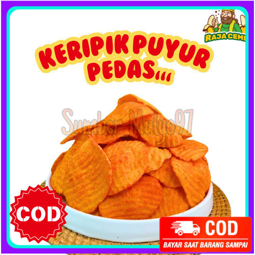 

Keripik Puyur Kerupuk PUYUR Rasa Pedas Gurih Manis 1kg