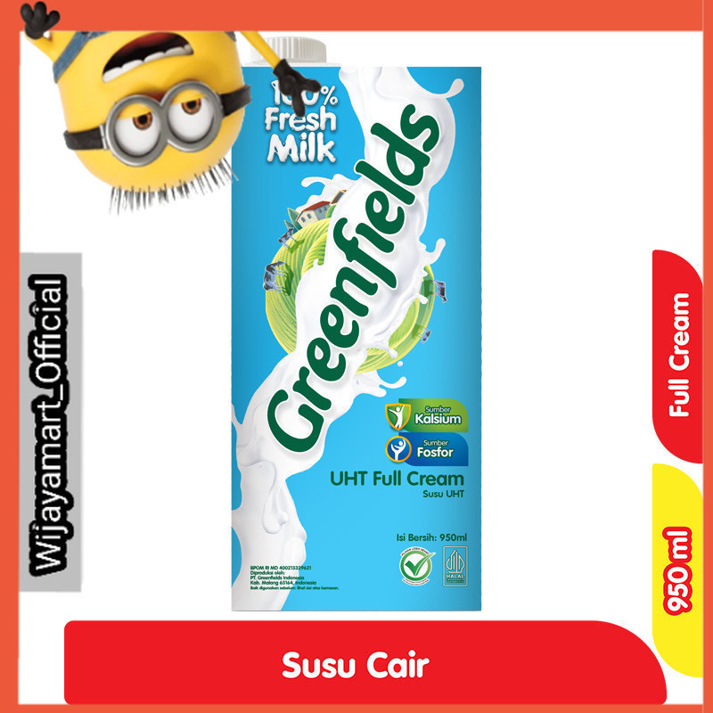 

Greenfields Susu UHT Full Cream Kotak 950 ml