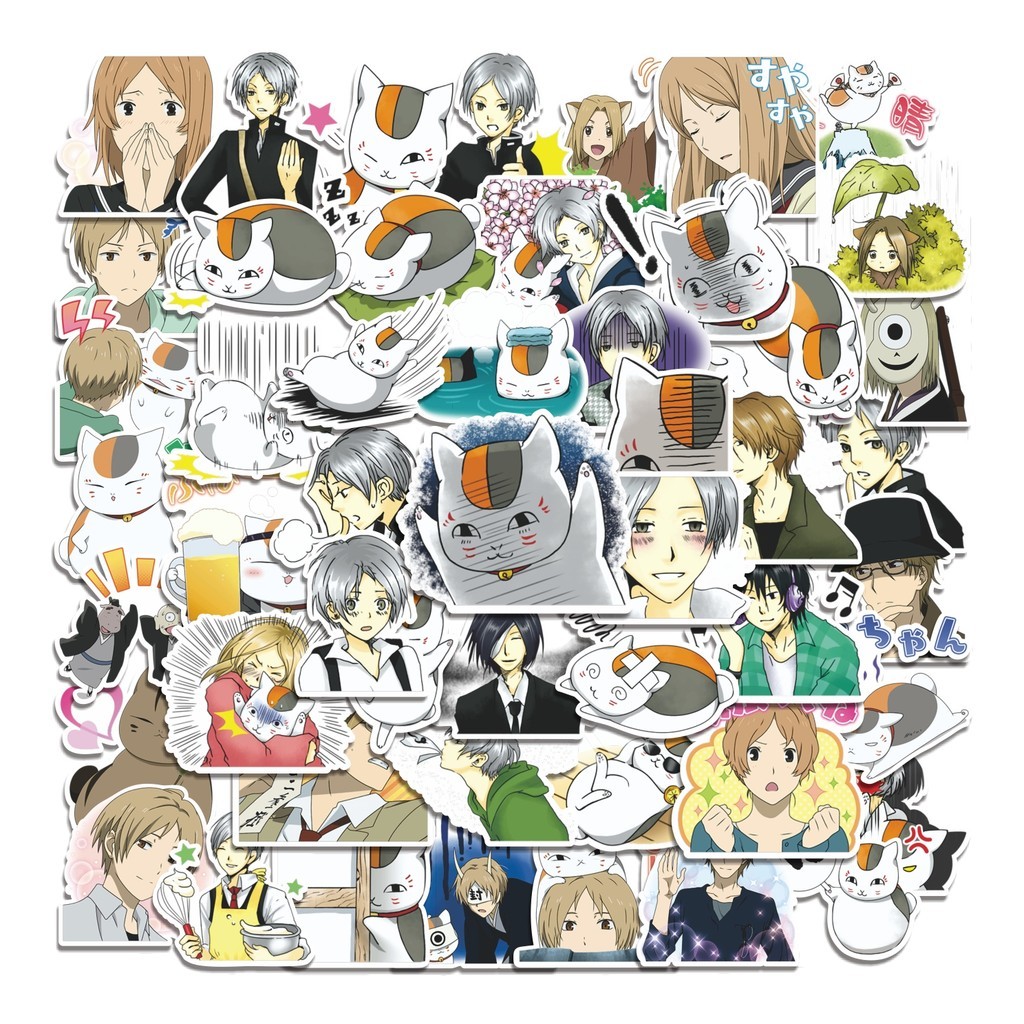 

COD 50 Pcs Stiker Natsume's Book of Friends Lucu Anti Air Untuk Dekorasi Notebook Sepeda Skateboard Handphone