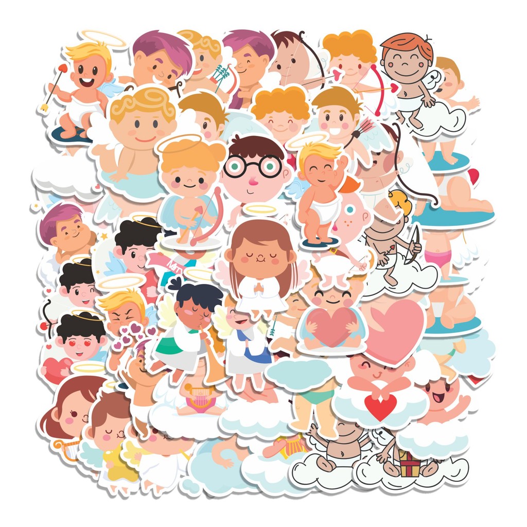 

COD 50 Pcs Stiker Cupid Lucu Anti Air Untuk Dekorasi Notebook Sepeda Skateboard Handphone