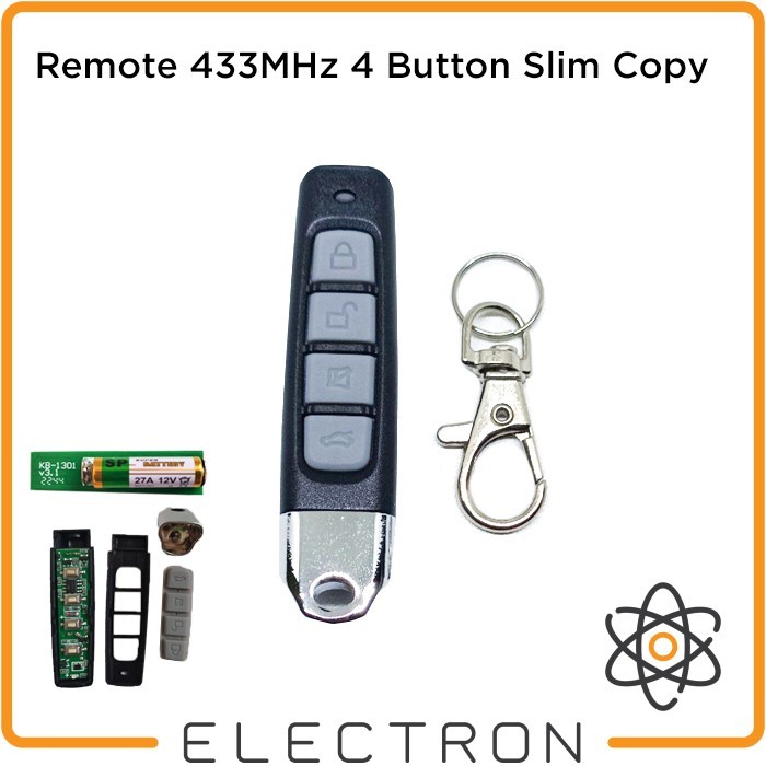 

Remote 433MHz 4 Button Slim Copy Duplikat Gate Wireless Clone Door 4Ch