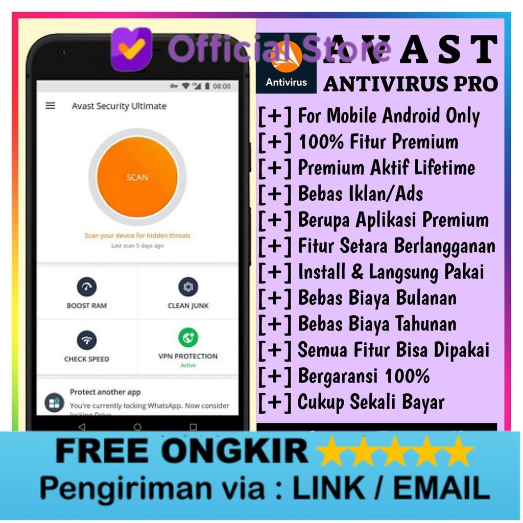 Antivirus Avast Pro Premium Android Lifetime
