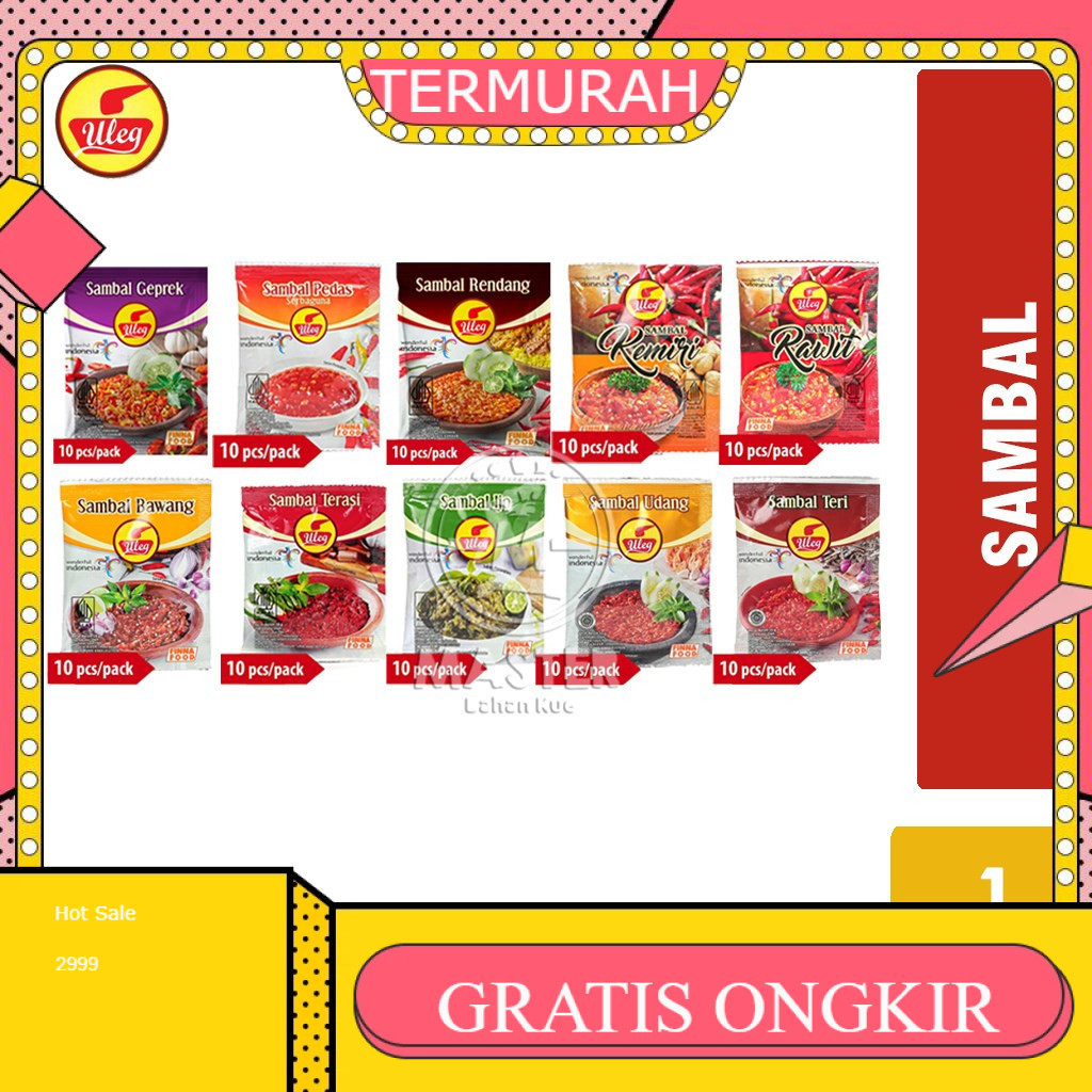 

Sambel Uleg Finna Sachet All Varian [1 Pack 10 pcs]