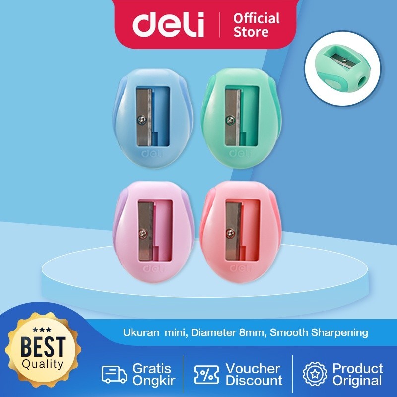 

Bobomart Deli School Pencil Sharpener / Rautan Serutan Pencil Kayu Edisi Miyou Ukuran Mini Diameter 8mm, Mudah Dibawa EH550