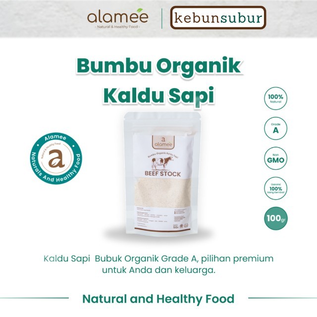 

ALAMEE Kaldu Sapi Bubuk NON MSG Bumbu Dapur Organik Beef Powder Praktis Spice Seasoning 100gr kebunsubur kebunsubur kebunsubur