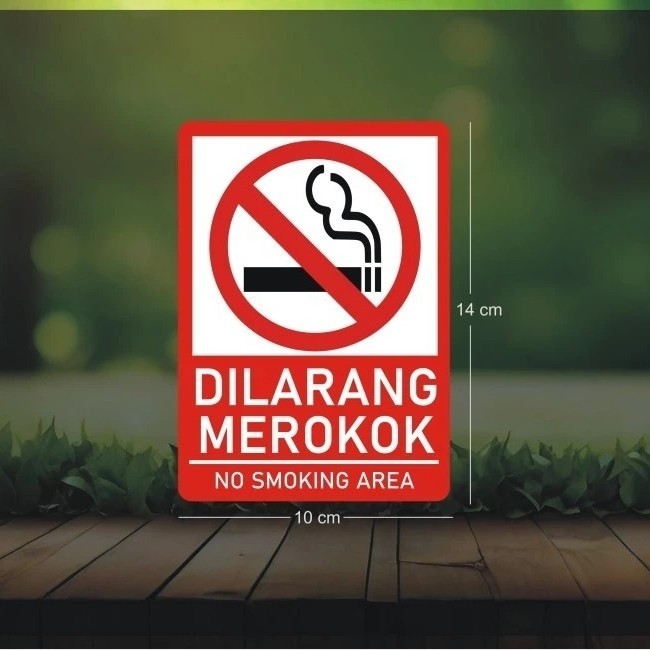 

Sticker Dilarang Merokok 14 x 10cm
