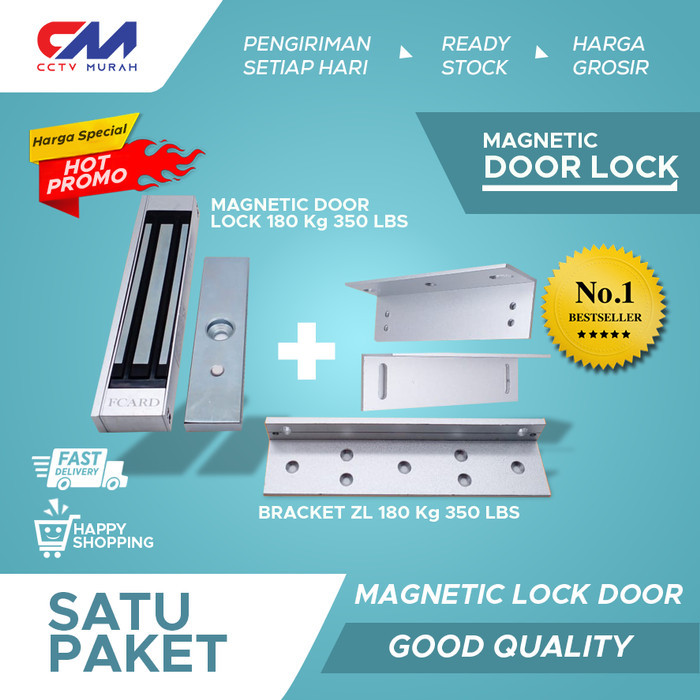 

EMLOCK MAGNET LOCK DOOR 180 KG / 350 LBS | BRACKET ZL 180 KG 350 LBS