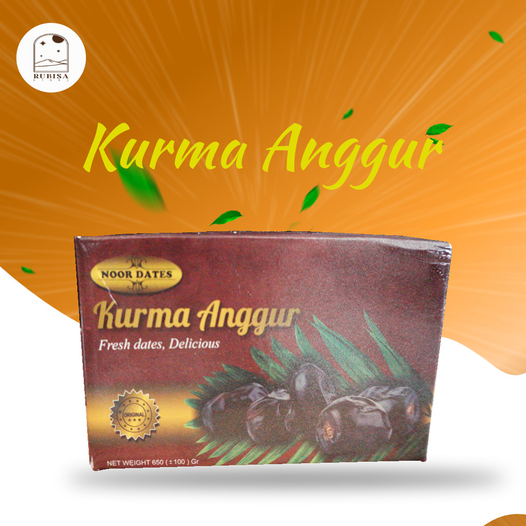 

Noor Dates Kurma Anggur 650gr (110gr) - Kurma Bam - Kurma Anggur