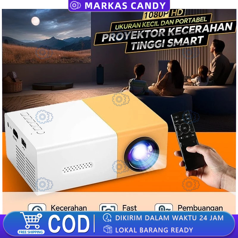 Proyektor mini YG300 Portable Led mini Proyektor hp mini Home Theater Proyektor