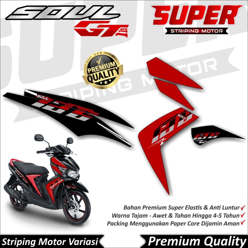 Stiker Soul GT 115 Anti Luntur keren Striping Soul GT 115 Striping Yamaha Soul GT 115 Viet