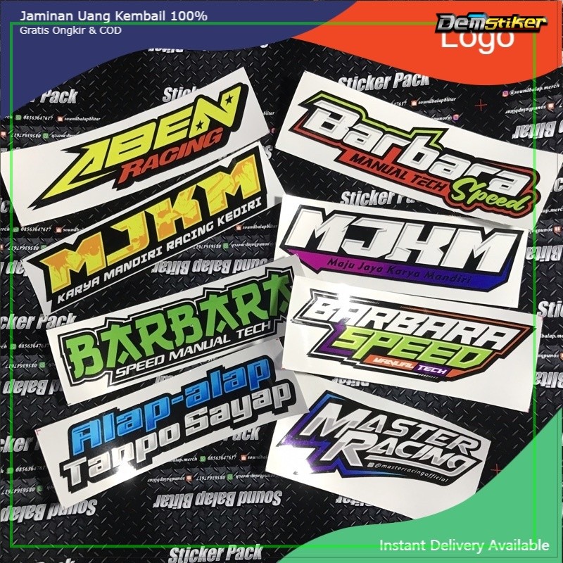 Stiker Motor Racing Bengkel Balap - MJKM Barbara Aben