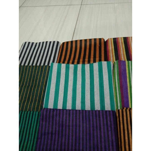 [m] Kain lurik tenun halus garis garis Lurik