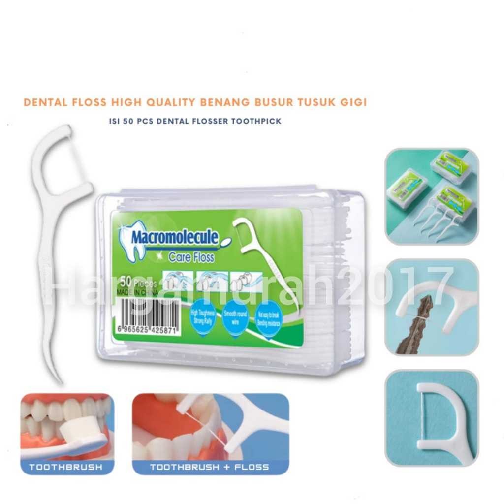 Dental Floss High Quality Benang Busur Tusuk Gigi Isi 50 Pcs Benang Busur Tusuk Gigi Macromolecul Ca