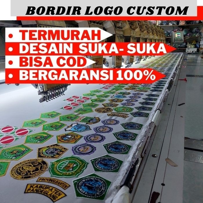 Bordir Bordir patch logo Bordir emblem custom logo emblem custom bordirbisa pesan satuan