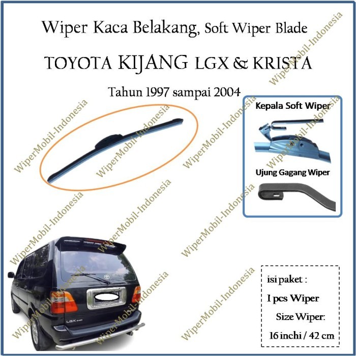 KokoWiper Wiper Belakang Kijang LGX LSX LX 1999 2000 2001 2002 2003 2004