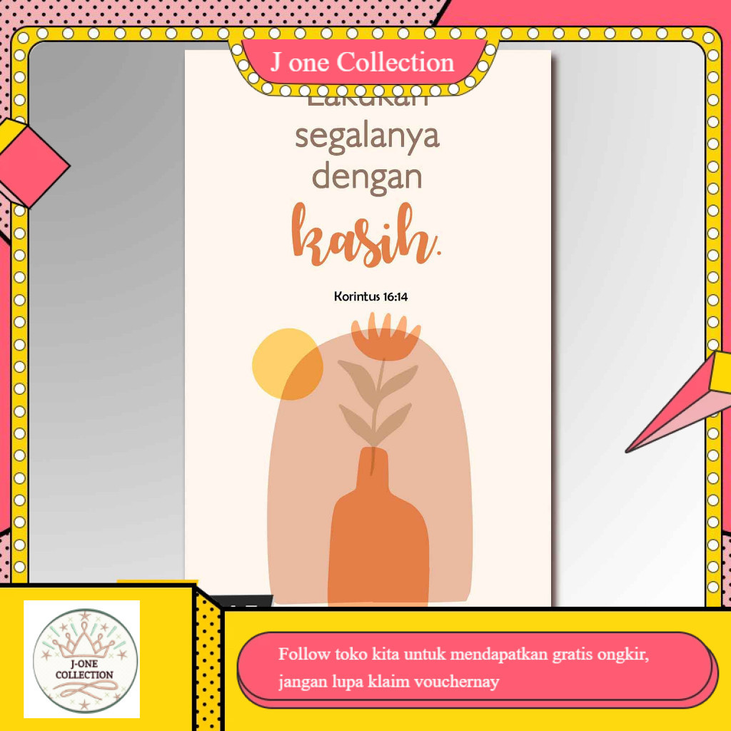 Hiasan Dinding Pajangan Souvenir Dekorasi Ayat Alkitab Katolik Kristen Kasih