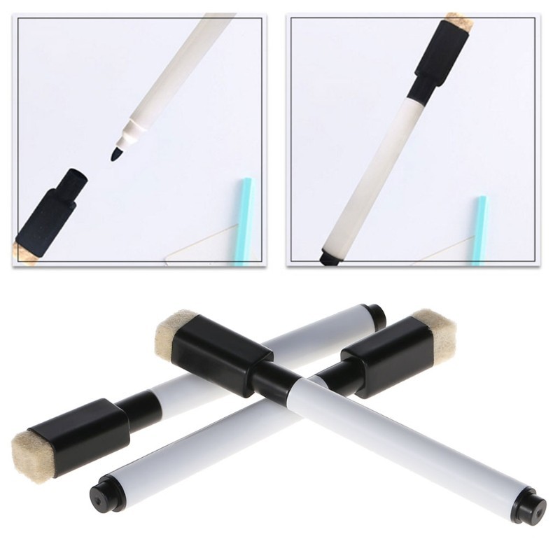 

Whiteboard Marker Pen Black Ink Erasable Marker Office School Stationery Supplies 10Pcs