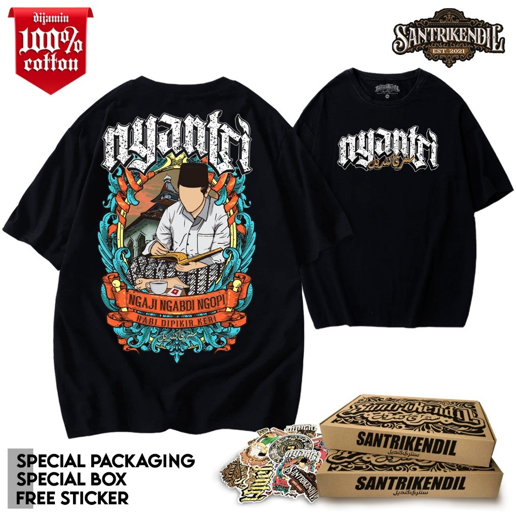 KAOS NYANTRI // BAJU DISTRO// KAOS SANTRI KUALITAS PREMIUM 100% // SANTRI SALAFY KEREN // KANG SANTR