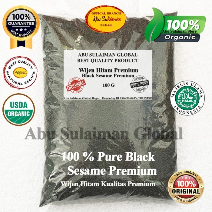 

Wijen Hitam Premium 250 gr / Black Sesame Premium 250 gr / Biji WIjen Hitam Organik