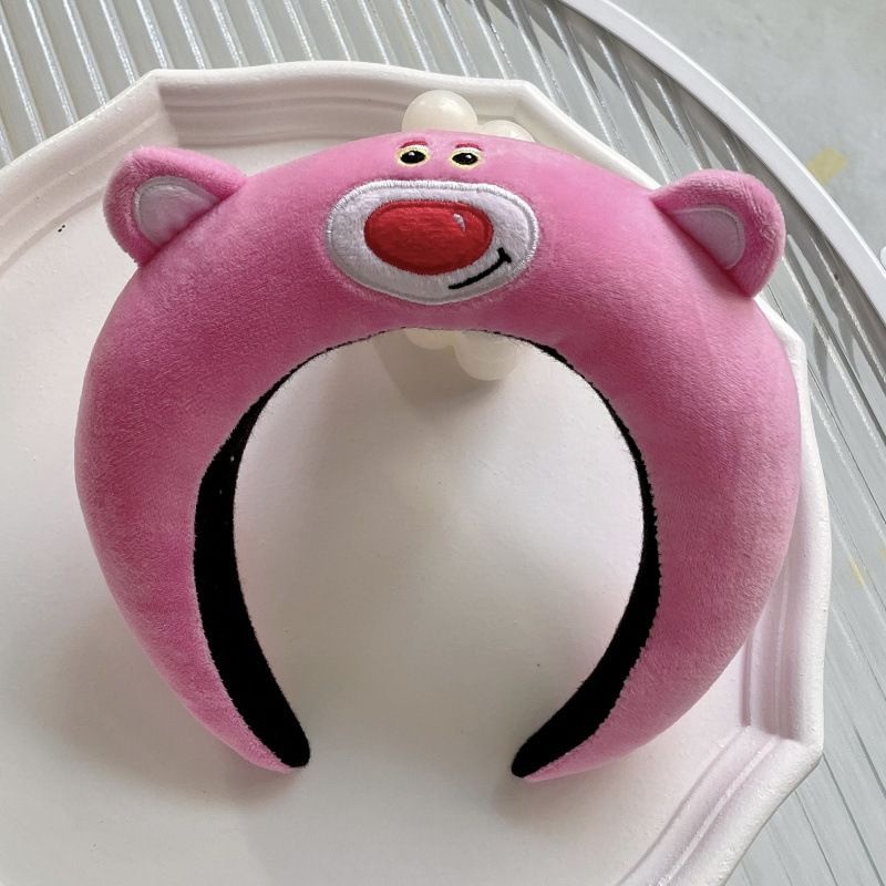 GROSIR- BD0152 BANDO LOTSO BEAR  Fluffy head band  bando toy story  Korean Fluffy Bear Headband