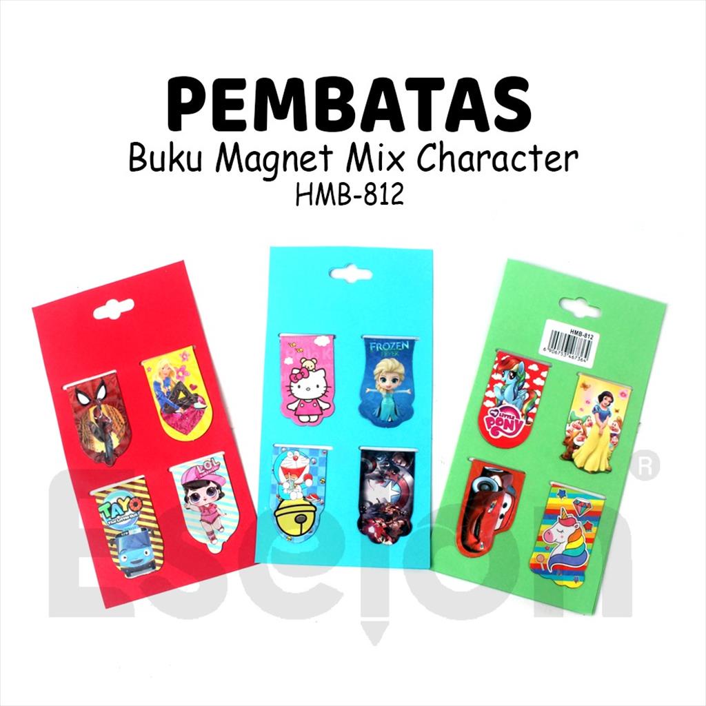 

4pcs Pembatas Buku Magnet HMB- 812/ stick note magnet Mix Karakter