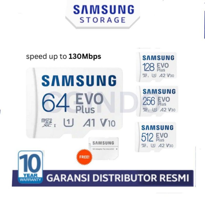 Samsung Micro SD Evo Plus 64GB 128GB Memory MicroSD Kartu Memori HP - 32GB