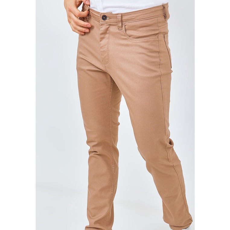 MANZONE Celana Panjang Pria Chinos SPREAD-BR - BROWN