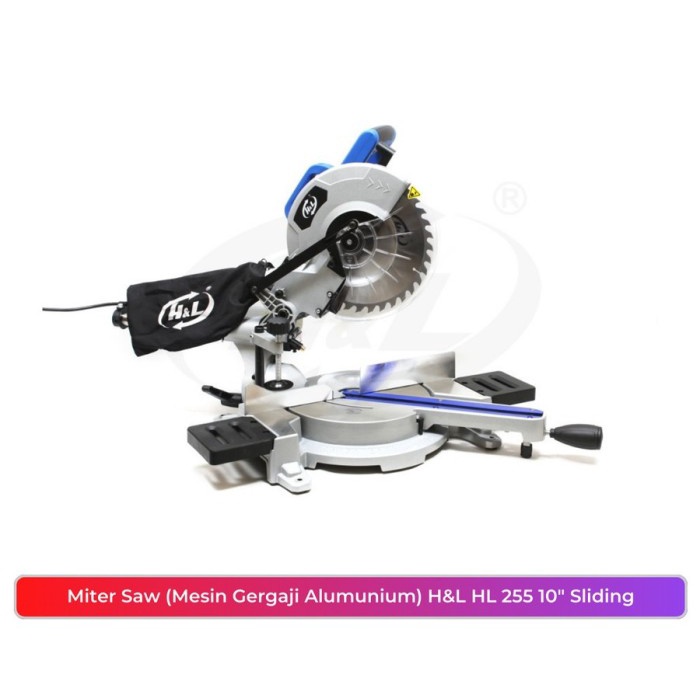 Mesin Potong Alumunium H&L HL 255 Miter Saw Sliding 10" Inch