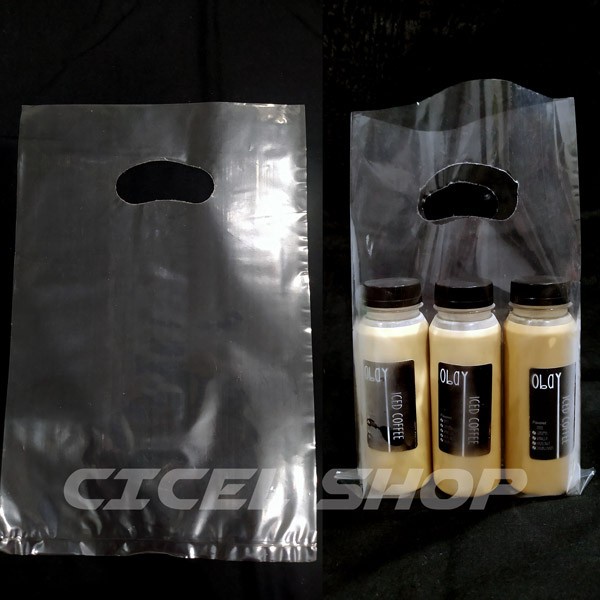 Kantong plastik kresek PP bening tebal kemasan makanan botol minuman - panjang