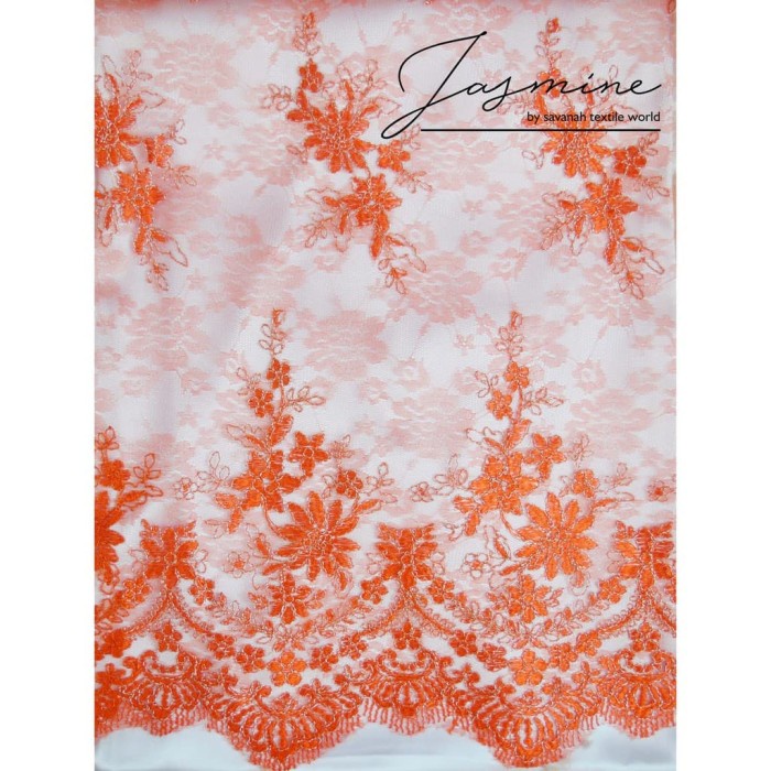 Kain BAHAN KEBAYA Brukat Cord French Lace Cornely GLITTER 0.5 meter