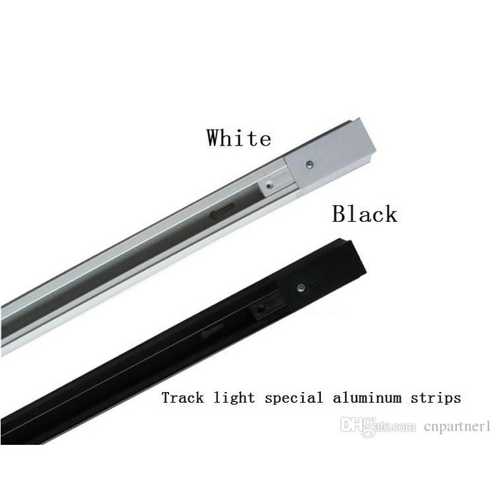 agodacollection87_mall [Promo] Rell 1,5 M Track Rel 1,5 Meter Rel Lampu Track lampu sorot - HITAM - 
