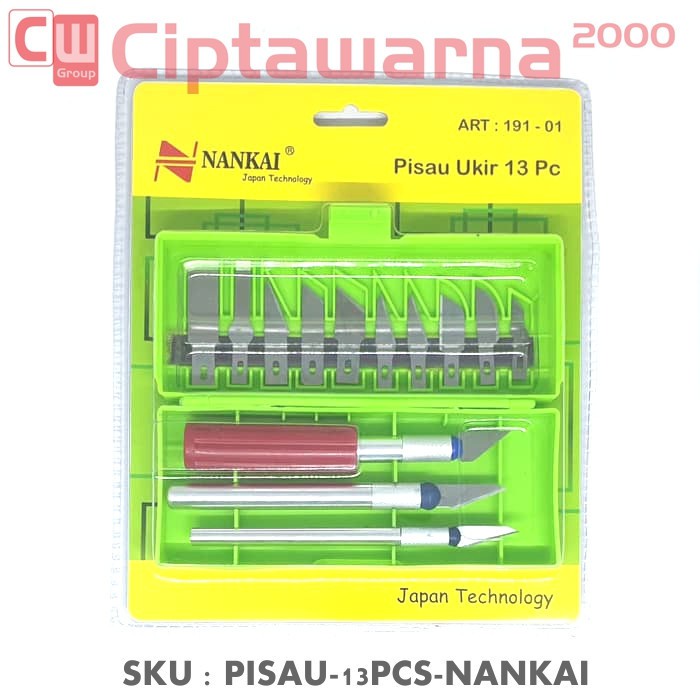 

Nankai Pisau Set Alat Ukir Seni Dengan 3 Handle Pisau 3 Pegangan 13in1 13pcs