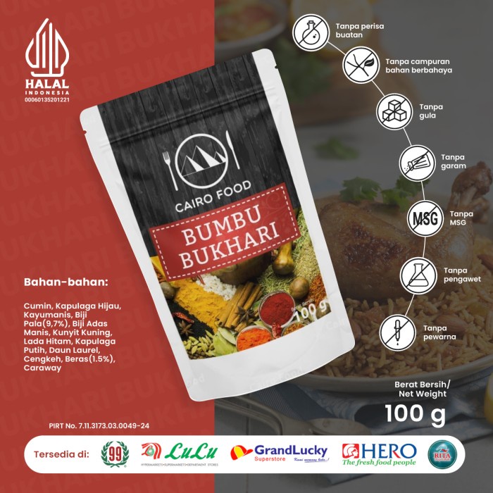 

MurMer Bumbu Nasi Bukhari Cairo Food - 100 gram