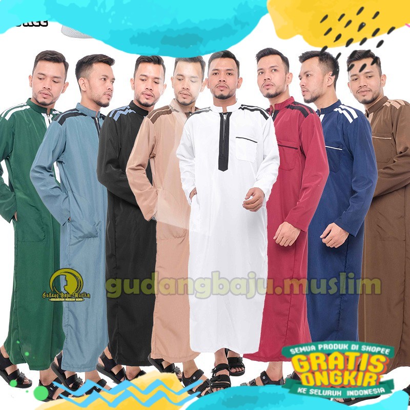 Baju gamis pria / jubah gamis pria / baju dewasa / koko dewasa / baju koko / jubah pria / baju jubah