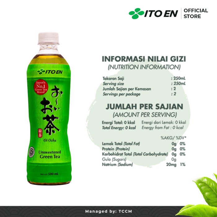 

✨PROMO✨ -ITO EN Oi Ocha Green Tea No Sugar 500ml isi 24 pcs