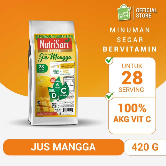 

✨PROMO✨ -NutriSari Premium Jus Mangga 420gr - Minuman Juice Kental Rasa Mangga