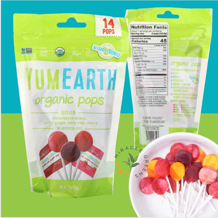 

✨PROMO✨ -Yum Earth organic pops vitamin c drops lolipop kids permen anak - Hot Chili