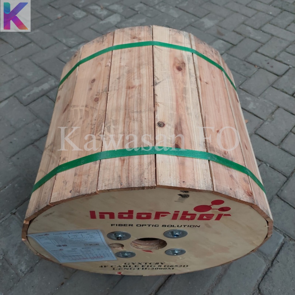 KU Mini 4 Core Fig8 G652D /Kabel FO Bulat 4 Core Fig8 Panjang 2km IndoFiber