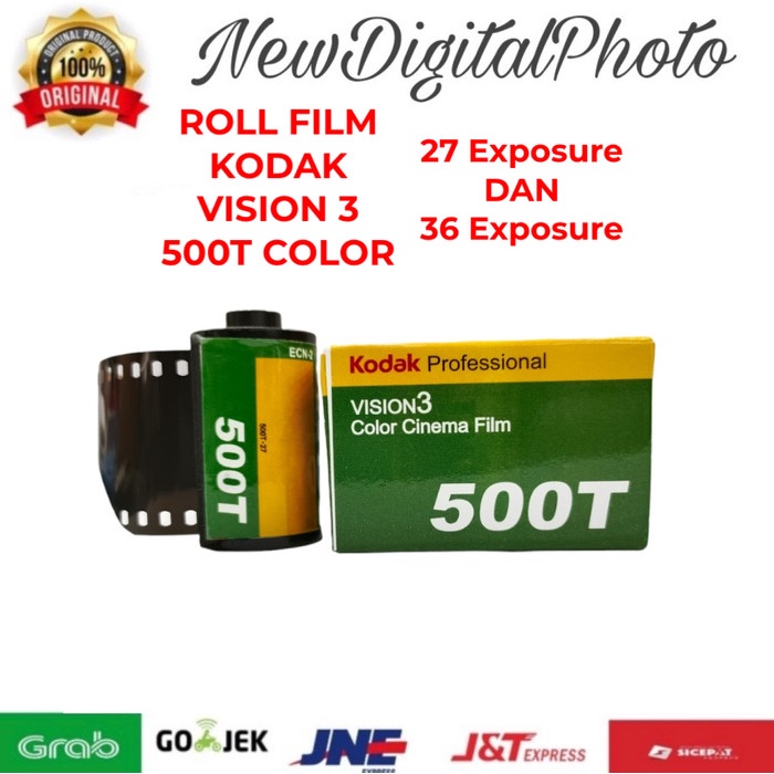 New ROLL FILM KODAK VISION 3 500T COLOR / VISION3 KODAK 35MM 500T 27EXP - isi 27