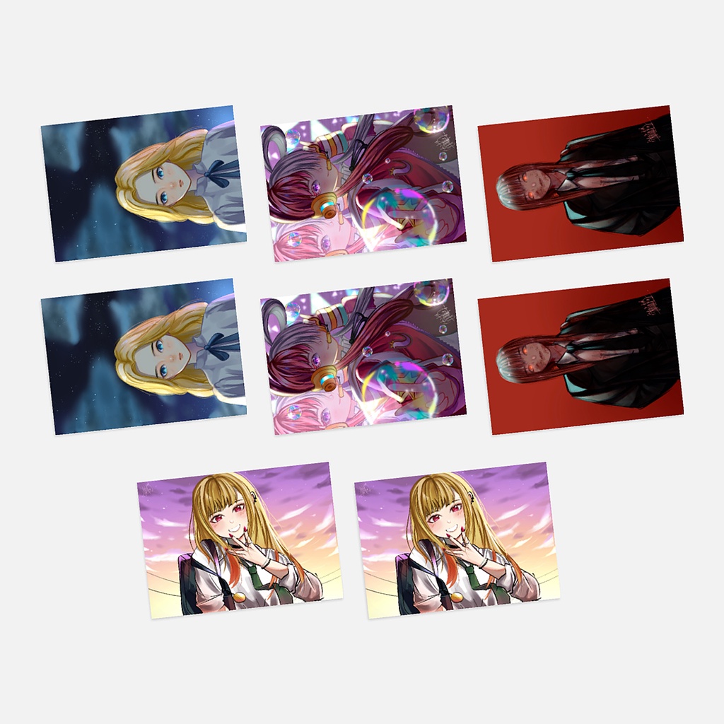

Postcard - Set of 8 Makima|marni Ghibli|uta onepiece|marin