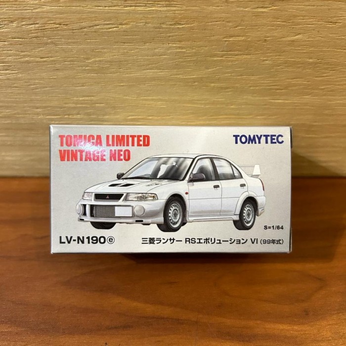TOMICA LIMITED VINTAGE NEO LV-N190e MITSUBISHI LANCER RS EVO VI WHITE LP27