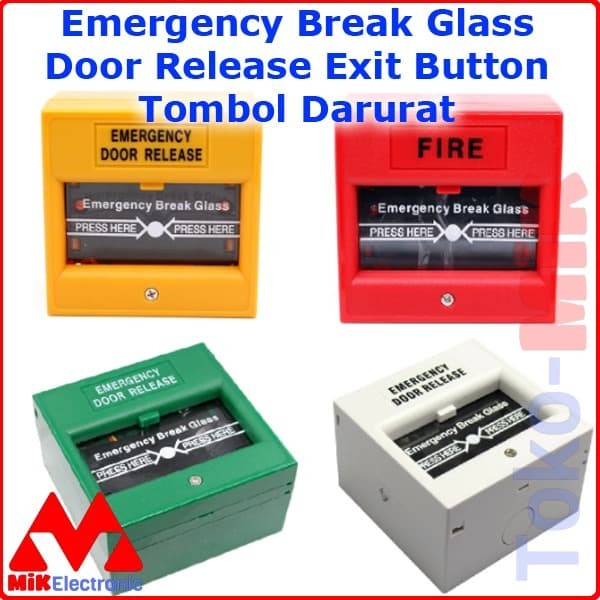 

EMERGENCY BREAK GLASS ACCESS DOOR RELEASE TOMBOL DARURAT - Merah GT27