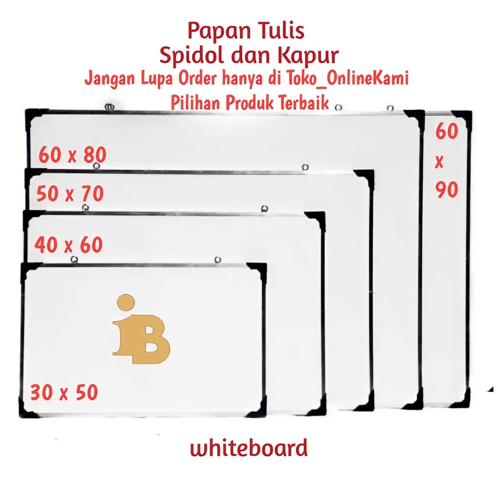 

Papan Tulis 60X90cm Spidol dan Kapur Whiteboard / Blackboard Ukuran 60X90
